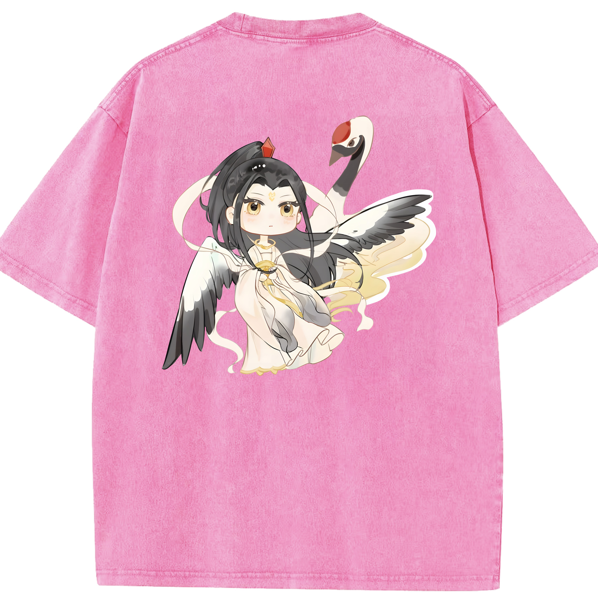 （画像用） Ne Zha 2 ナタ 魔童の大暴れ 綿100% ヴィンテージ風 半袖Tシャツ（背面プリント）